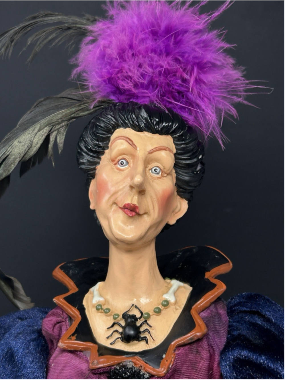 Whimsical Witch Table Top Decoration 22” Tall Halloween Fall Spiders Bones Fun - Picture 7 of 16